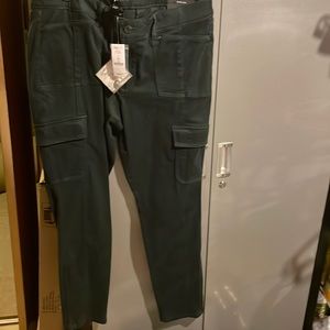 Green soft cargo pants